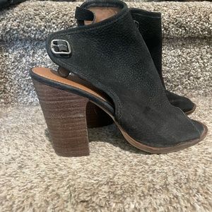 Lucky brand peep toe ankle boots